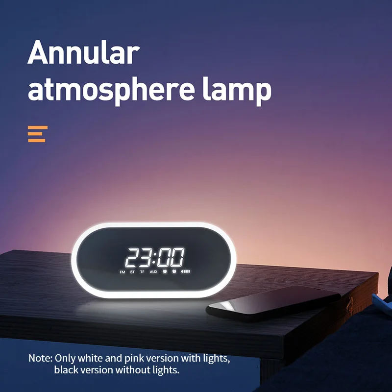 IG-портативный Bluetooth динамик с будильником беспроводной громкий музыка объемный