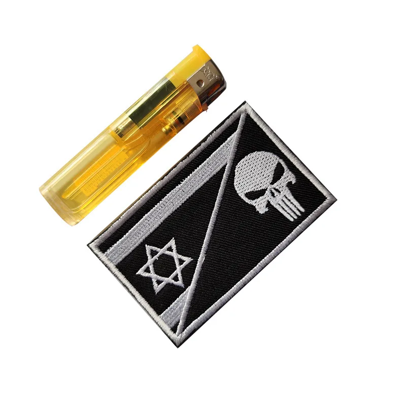 3d вышивка знак с изображением герба Израиля черепа уличная сумка рюкзак наклейки