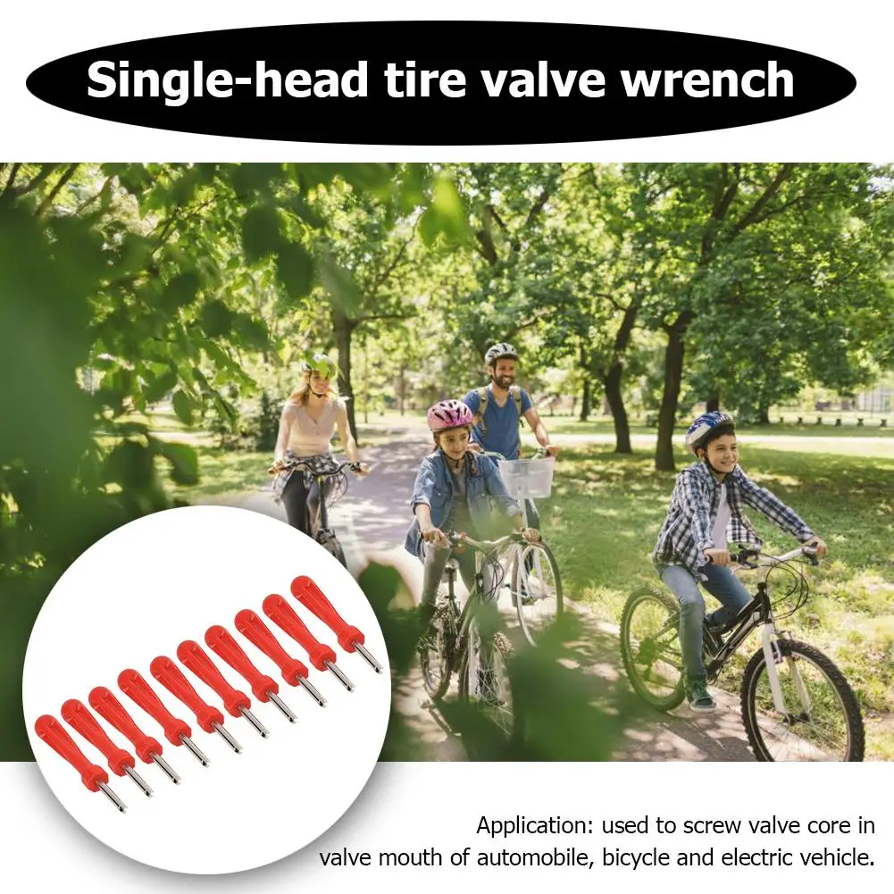 

10pcs Valve Stems Caps Installation Tools Durable Convenient and Practical Tire Valve Core Removal Tools Wrenches 96x15x15mm