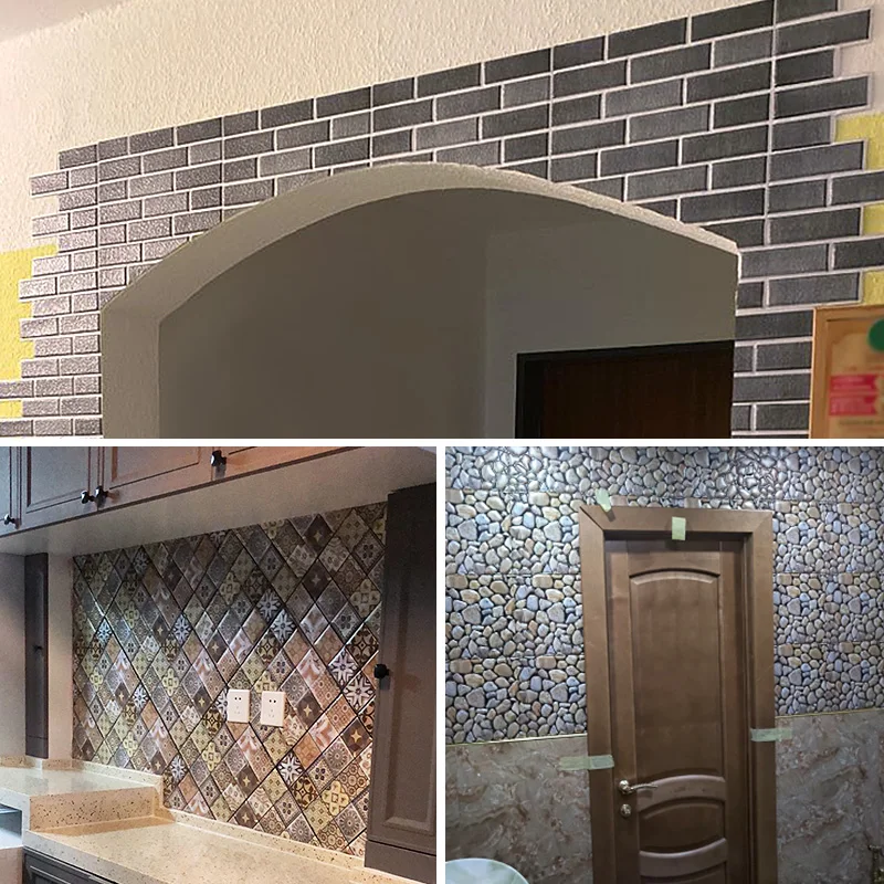 OK-B 3D самоклеящаяся мозаичная плитка водонепроницаемые кухонные настенные