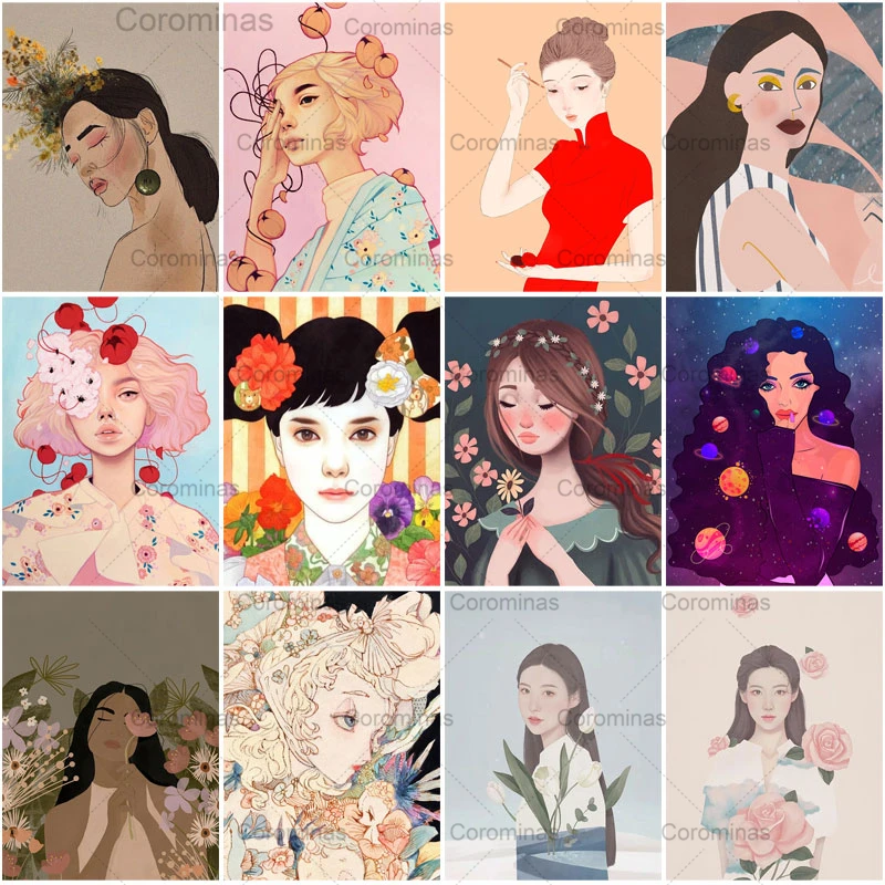 

Литературная алмазная живопись, абстрактная девушка, искусство 5D, Набор для творчества, вышивка крестиком, мозаика стразы, украшение для до...