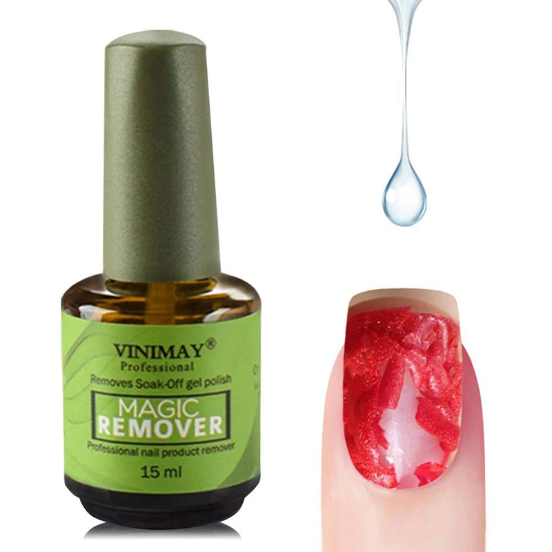 

15ml Magic Remover Nail Polish Remover Bursting Remove Sticky Layer Gel Cleaner Lint Free Wipes Nail Degreaser Tools