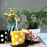 creative invisible tap running water art magical invisible flowing spout watering can fountain yard art decor garden supplies