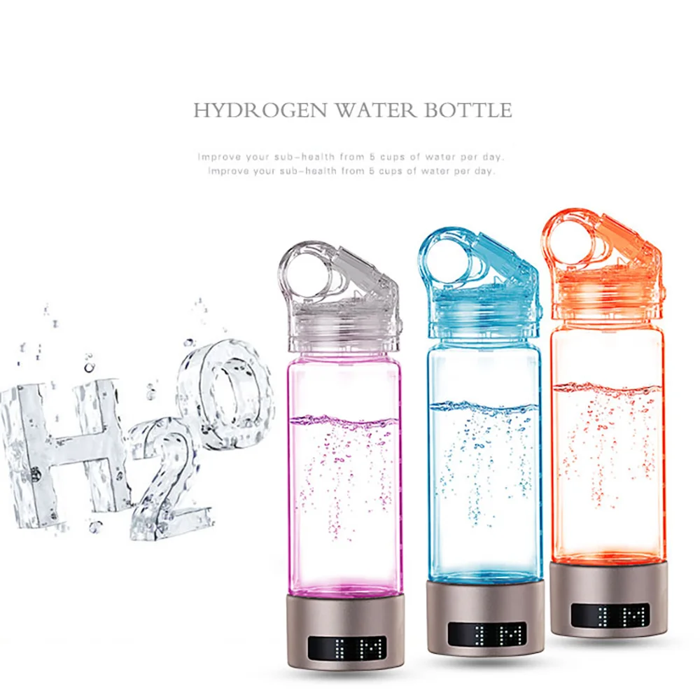 Titanium Hydrogen-Rich Water Cup Water Ionizer Maker/Generator Super Antioxidants ORP Hydrogen Water Bottle 400ML