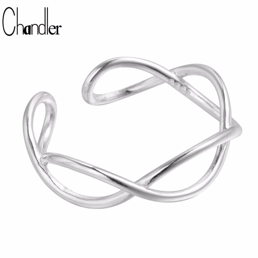 Чандлер твист узлов провода кольца для мужчин и женщин геометрические