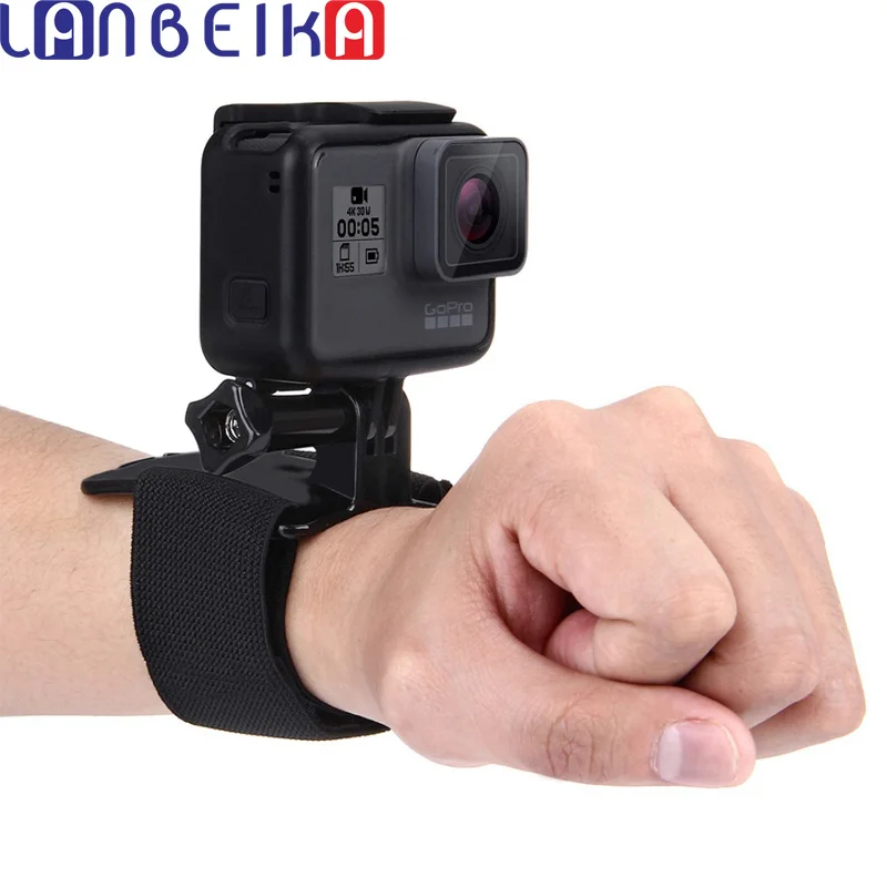 LANBEIKA For Go Pro Accessories Adjustable Wrist Strap Mount for DJI OSMO Action GoPro HERO 11 10 9 8 7 SJCAM SJ4000 SJ8 SJ9 YI