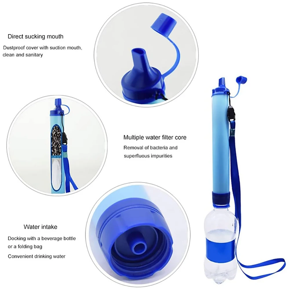 

Outdoor Water Purifier Camping Hiking Emergency Life Survival Tool Portable Purifier Water Filter Straw Outdoor Equipment