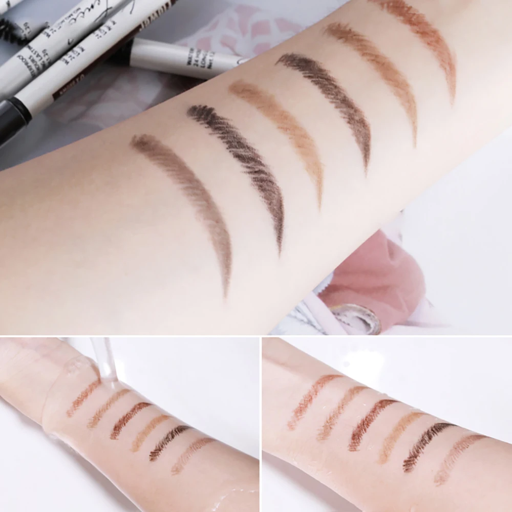 Карандаш для бровей автоматический матовый водостойкий с кисточкой 5