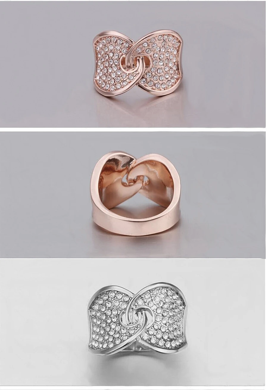 

2021 Crystal gold-color Noble Elegance Jewelry drop rings Made with Austrian Element Crystals For Women
