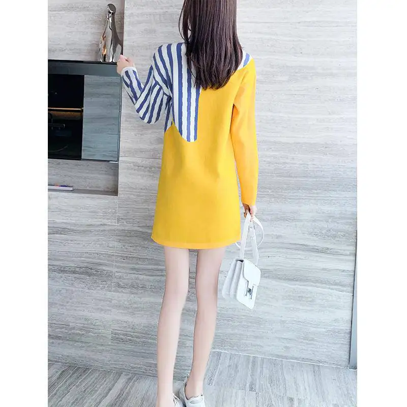 

2021 spring new knitted dress women spring and autumn base temperament with coat with spring spring spring skirt
