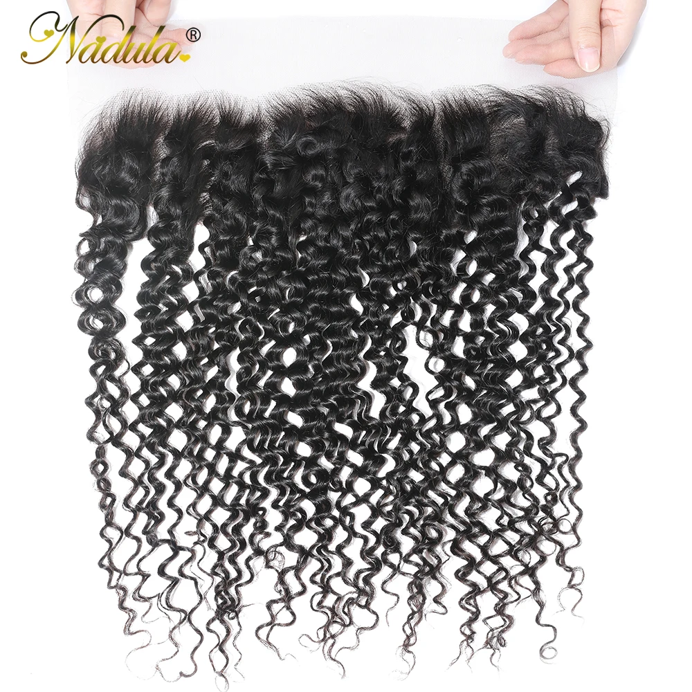 Бразильские волнистые волосы Nadula Фронтальная застежка 100% натуральные
