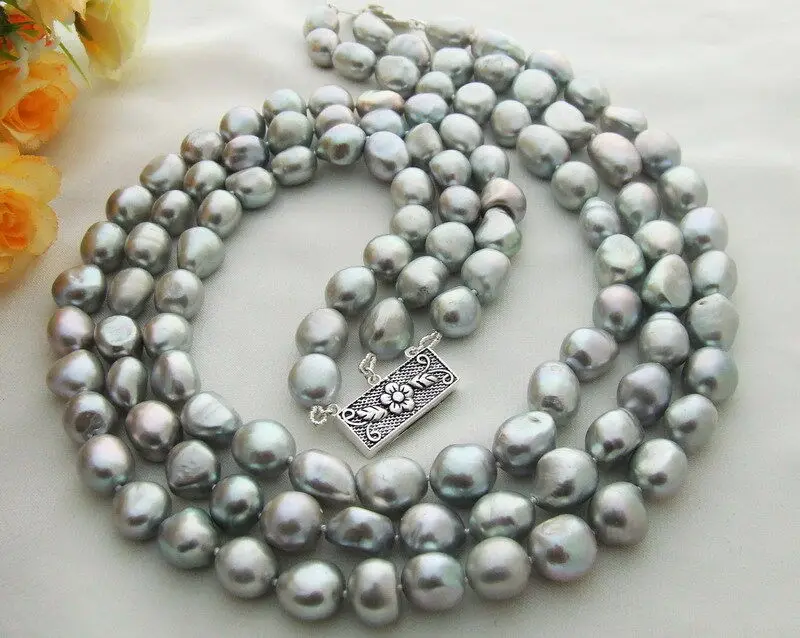 

Grey Baroque Pearl Necklace