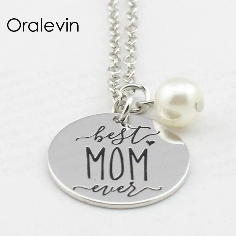 Вдохновляющие Подвески BEST MOM с ручной гравировкой подвеска серебряного цвета