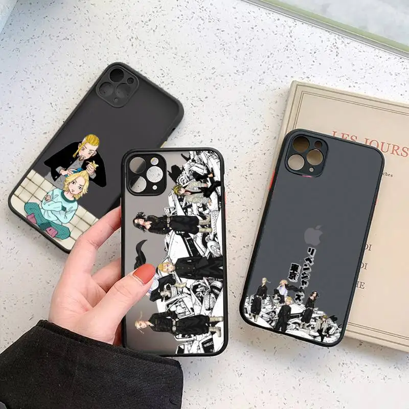 

anime tokyo revengers Phone Case For iPhone 12 11 Mini Pro XR XS Max 7 8 Plus X Matte transparent cover