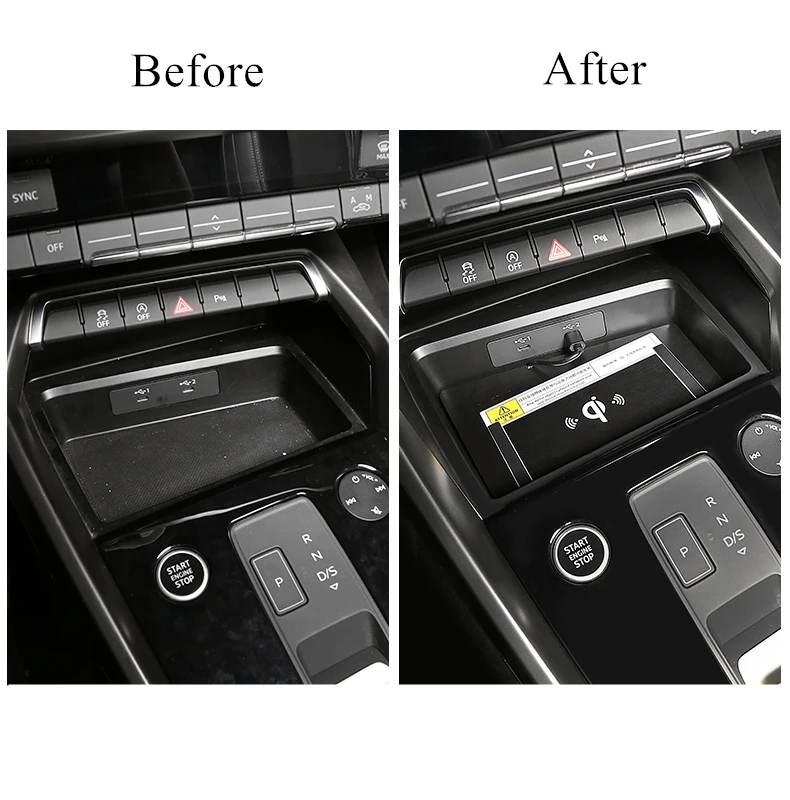 car accessories fit for audi a3 s3 8y 2021 sportback sedan mobile phone 15w qi wireless charger adapter fast charging holder free global shipping