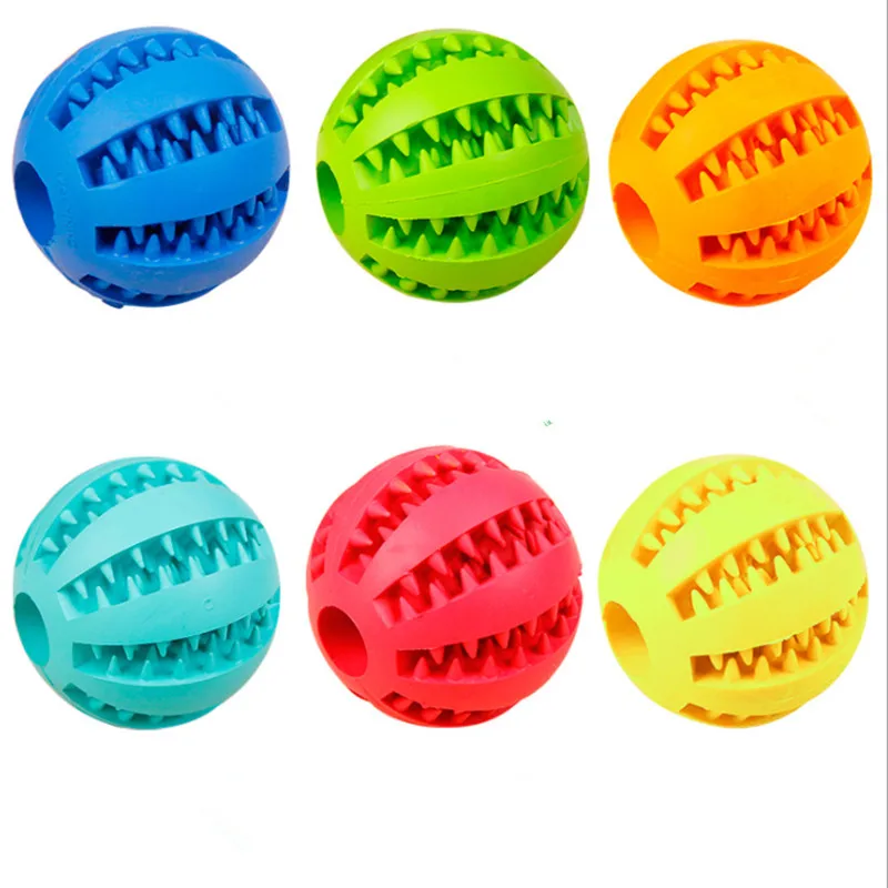Pet Dog Toy Funny Interactive Elastic Ball Chew Teeth Cleaning Food Super Tough Rubber Durable Woven Bone Rope | Дом и сад