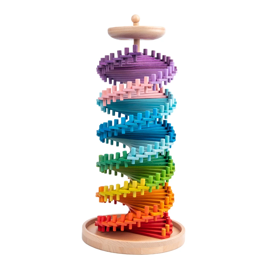 

253x Baby Wooden Building Blocks for Educational Crafts Learning