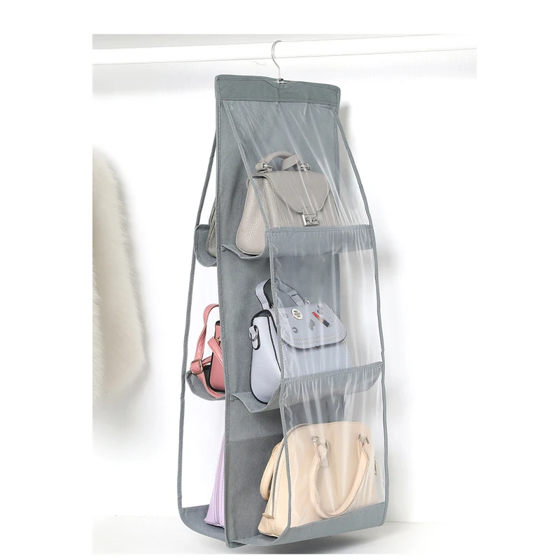 Двусторонняя Нетканая сумка висячая для хранения одежды предметы домашнего
