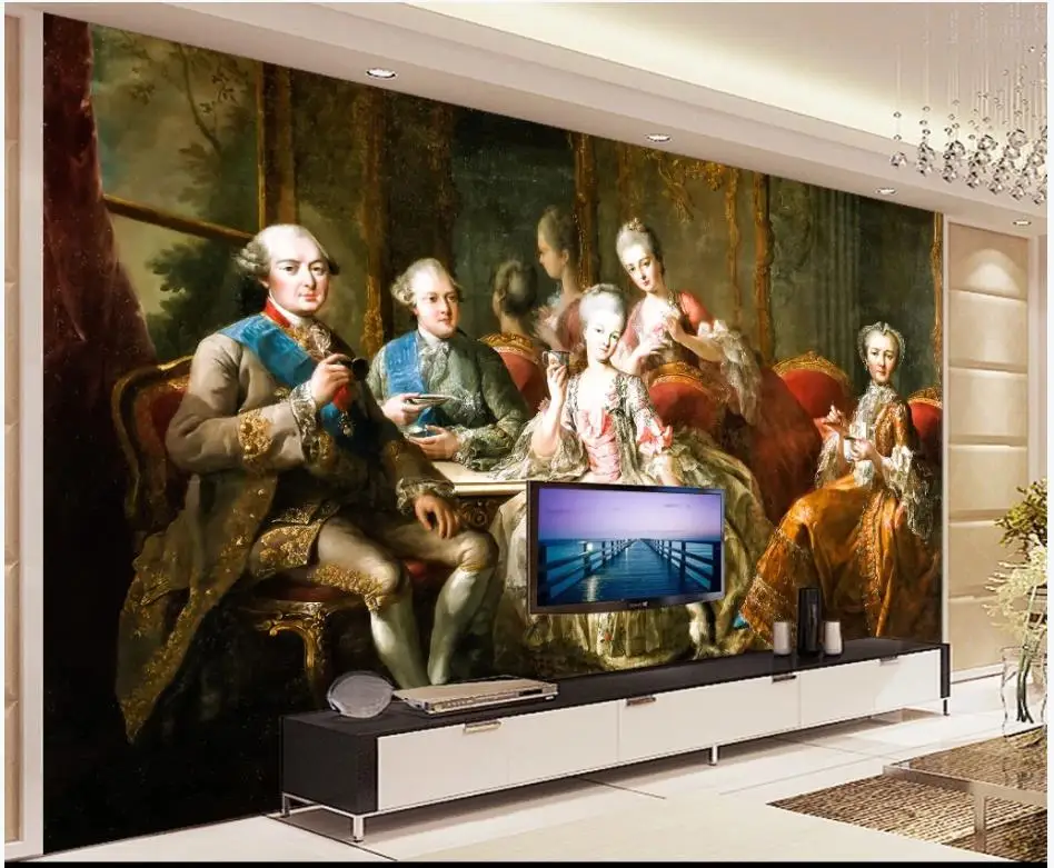 Custom photo wallpaper for walls 3 d murals living room Palace Noble Oil Painting mural TV Background wall paper | Обустройство дома