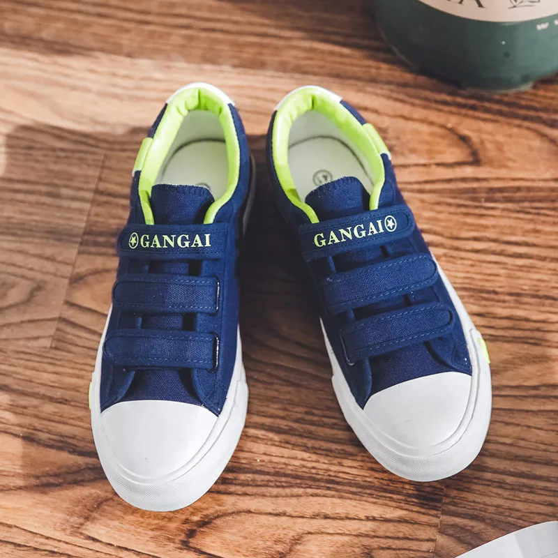 

Men's sports shoes spring and summer couples canvas shoes board shoes Men women Korean casual shoes Velcro small white shoes