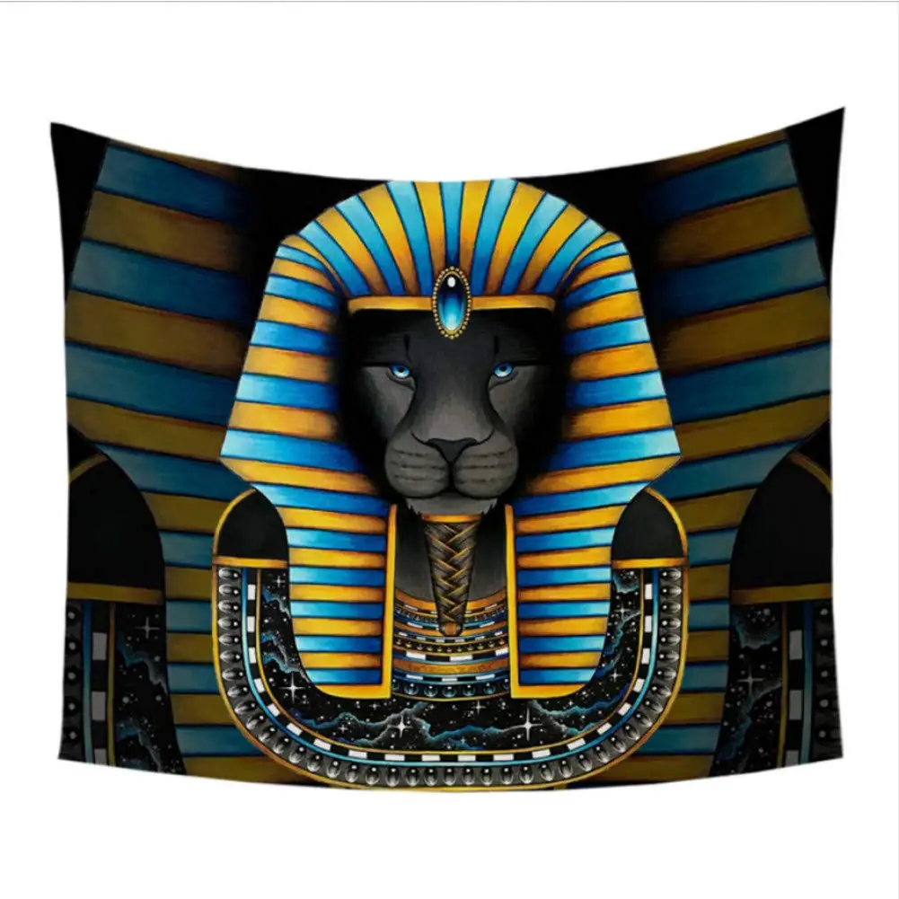 

Sphinx Bedspread Lion Mysterious Wall Carpet Yellow
