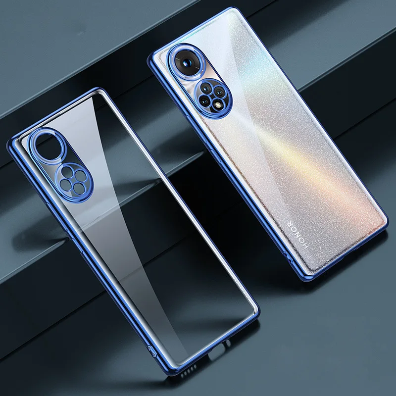 

Чехол для телефона с металлической рамкой, полноразмерный защитный чехол для объектива, прозрачный мягкий чехол из ТПУ, подходит для Huawei Honor...