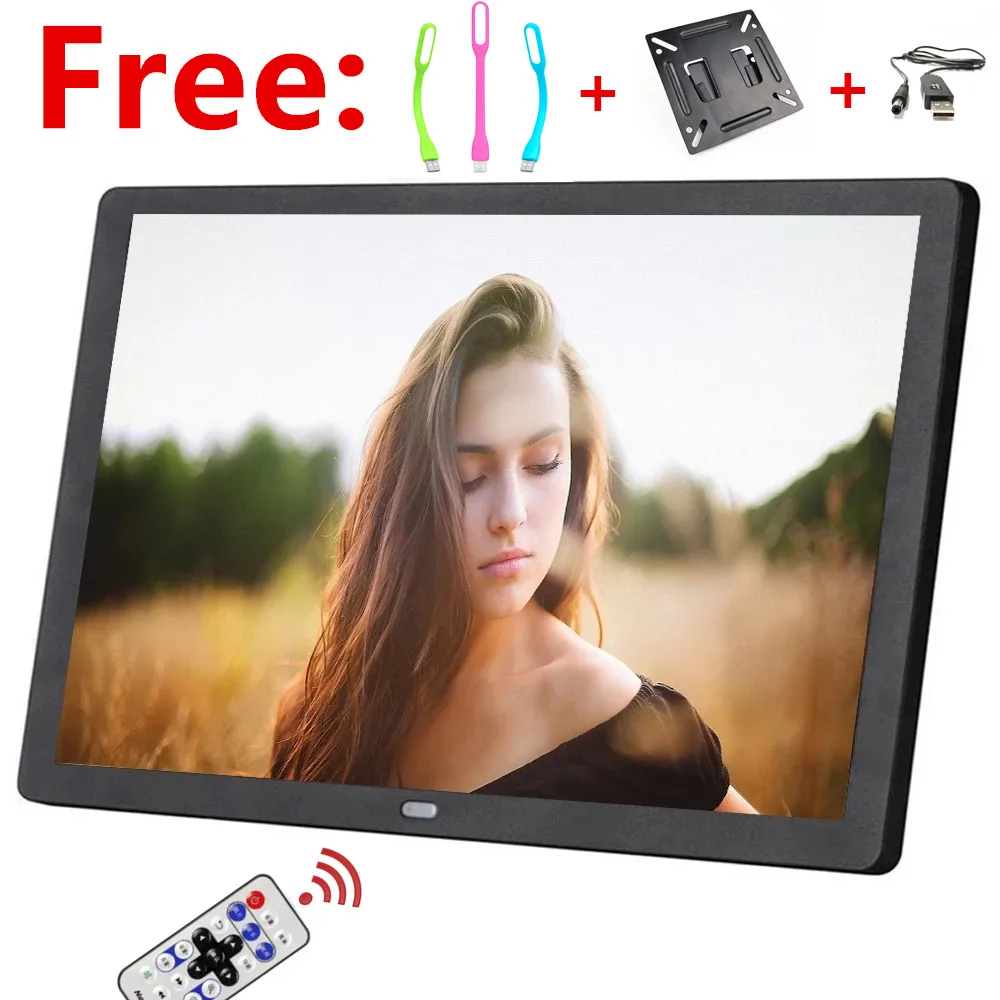 Новая 15 дюймовая светодиодная подсветка HD 1280*800 цифровая фоторамка электронный