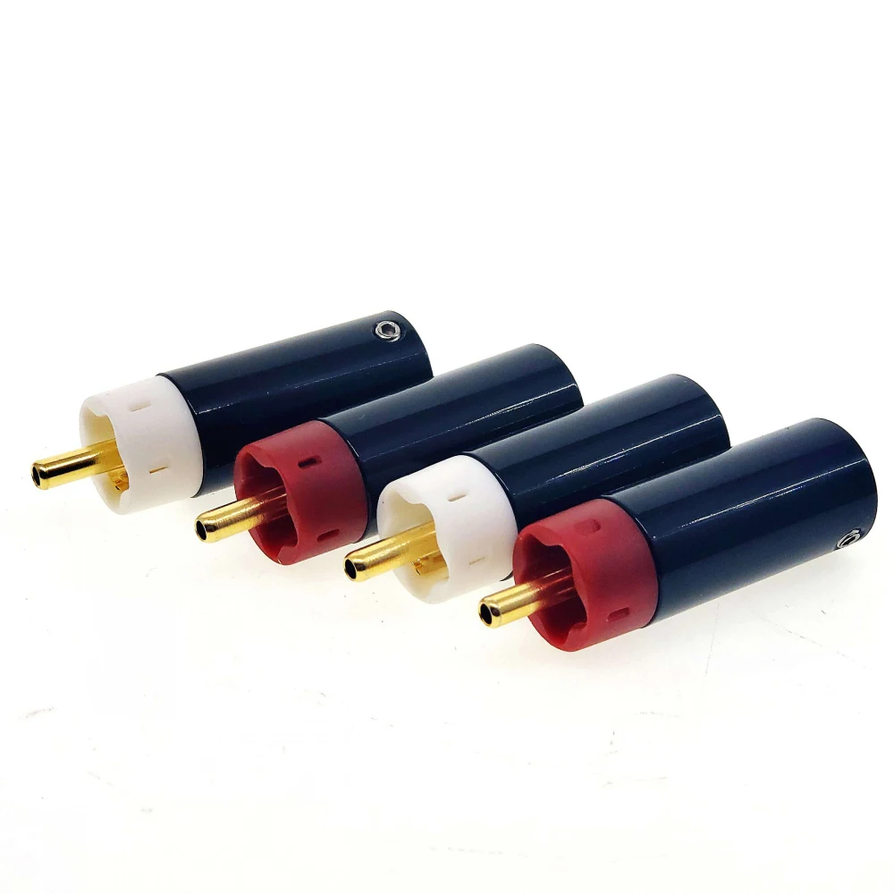 Высококачественный Hifi DIY Star Line посеребренный/позолоченный Tellurium медный разъем RCA 2