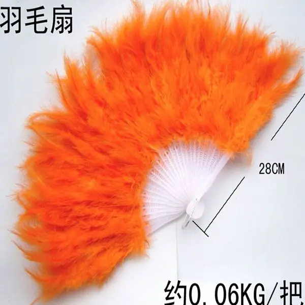 

Feather Fan Show Girl Dance Fans Chinese Elegant Folding Feather Hand Fan Wedding Decoration Plactic Hand Fan Honorable Vintage