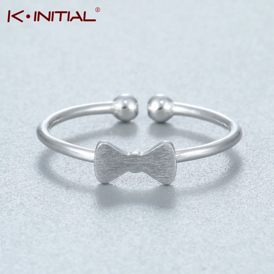 Модные штабелируемые кольца Kinitial с бантом для женщин подарок на день Святого