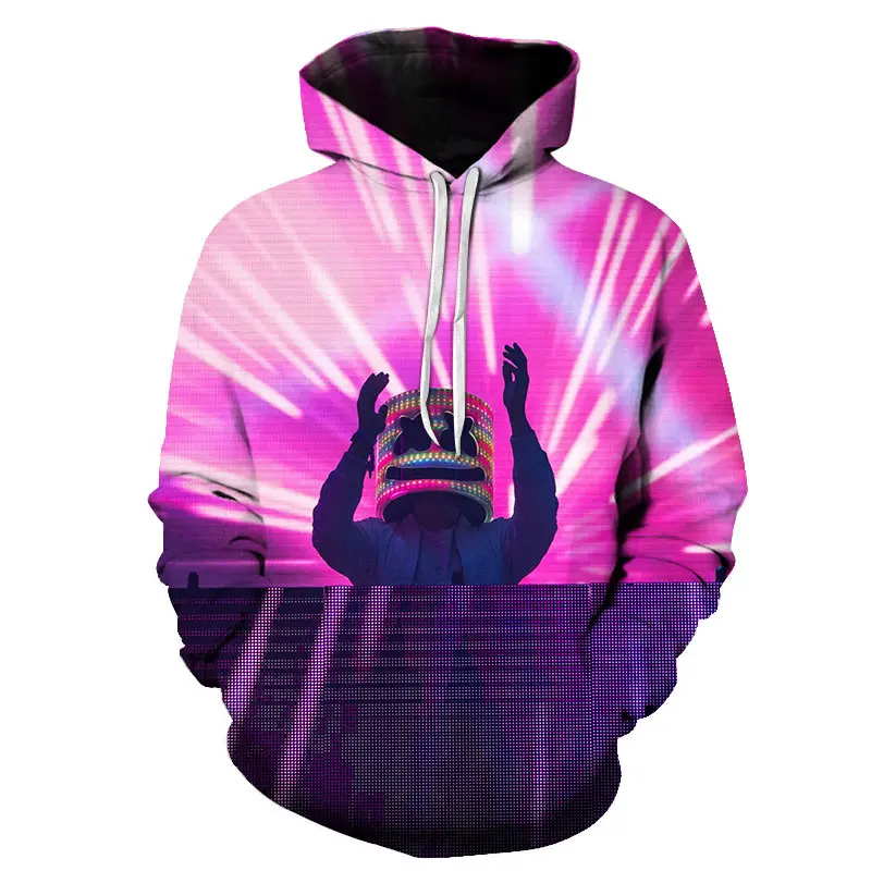 

High Quality Men And Women Sweatshirt With Hood 3D Printed Music Y2K Style Cotton Candy Pattern Hoodie Mens Loose Fall Pullover