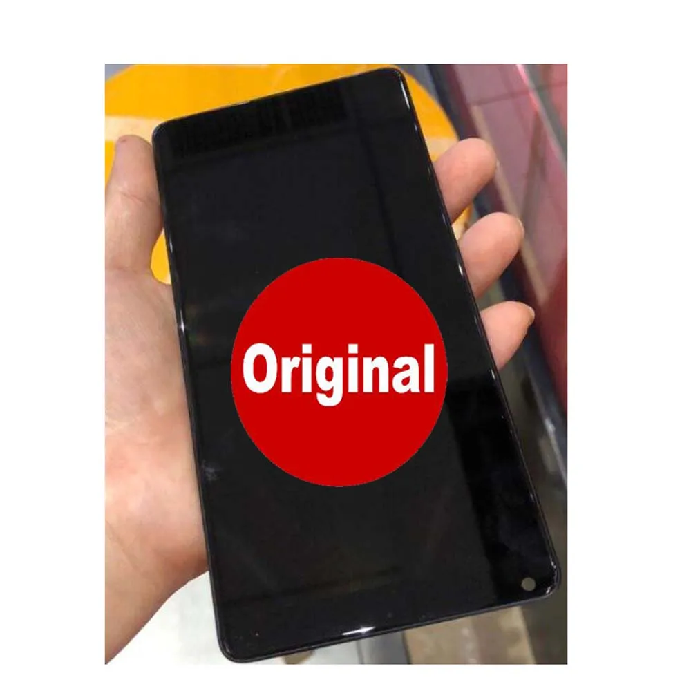 100 original best for xiaomi mi mix 2 mix2 8gb ram lcd display touch screen digitizer assembly sensor with frame phone pantalla free global shipping