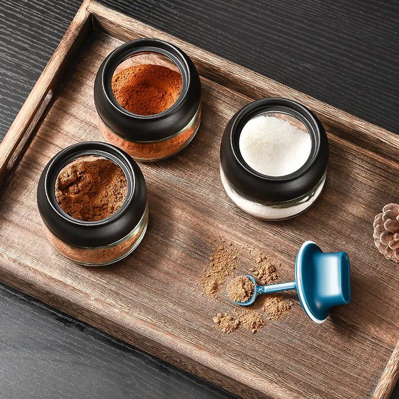Стеклянный герметичный горшок для приправ 3 шт. контейнеры Ho домашнего
