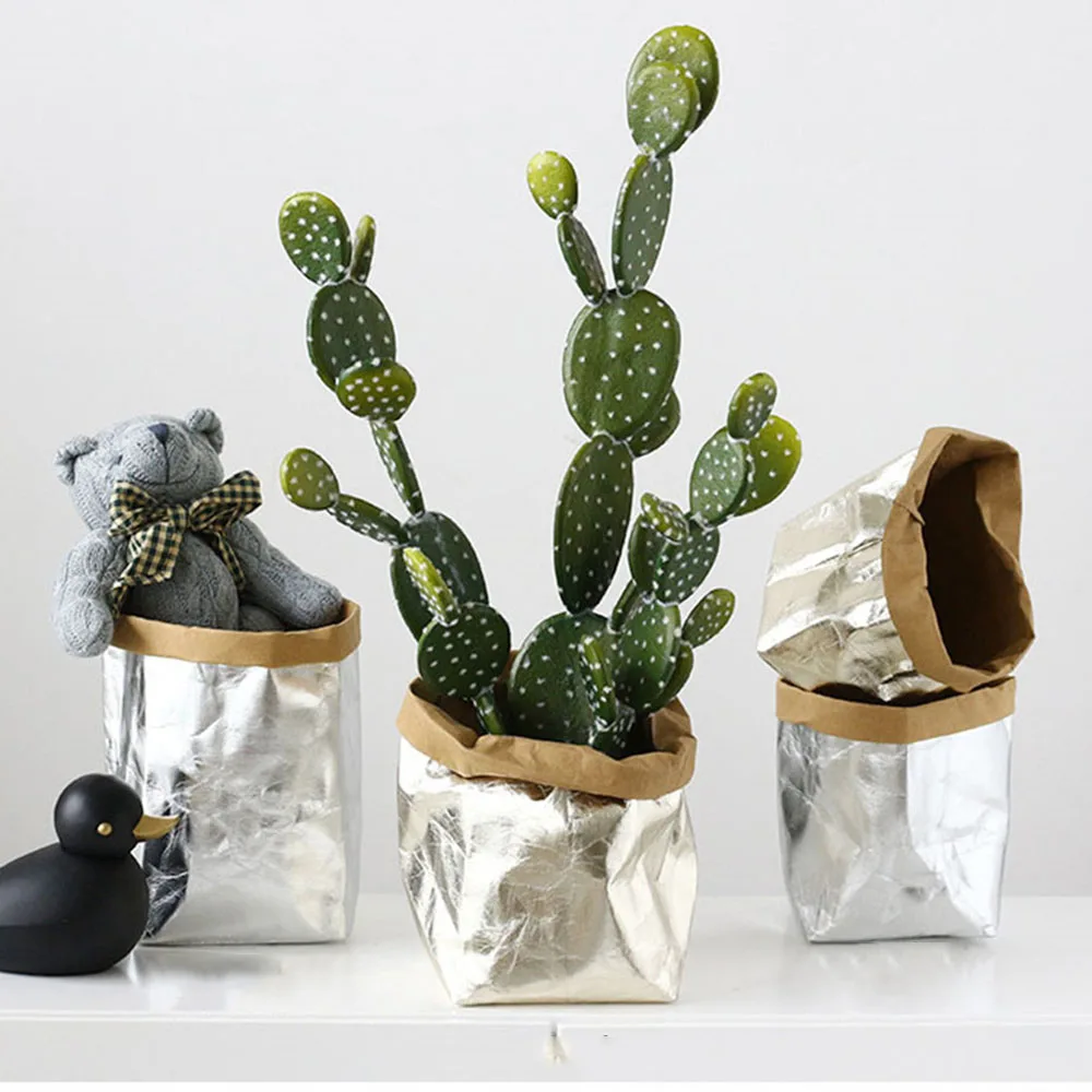 Шикарная косметическая сумка для хранения Скандинавская моющаяся крафт-бумага