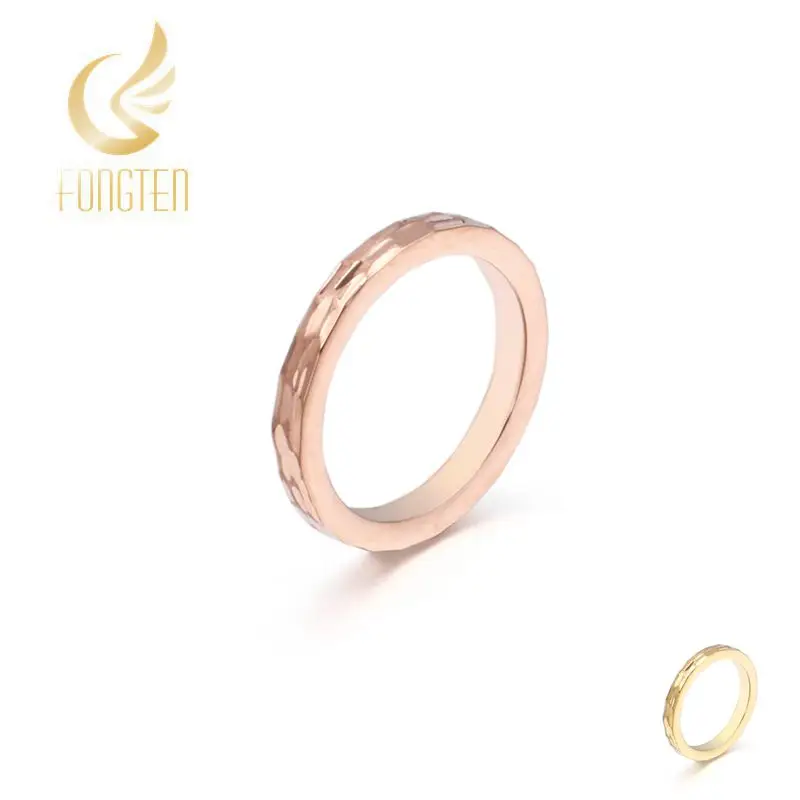Фото Корейский титан сталь розовое золото кольцо Вечность подарок кольца для