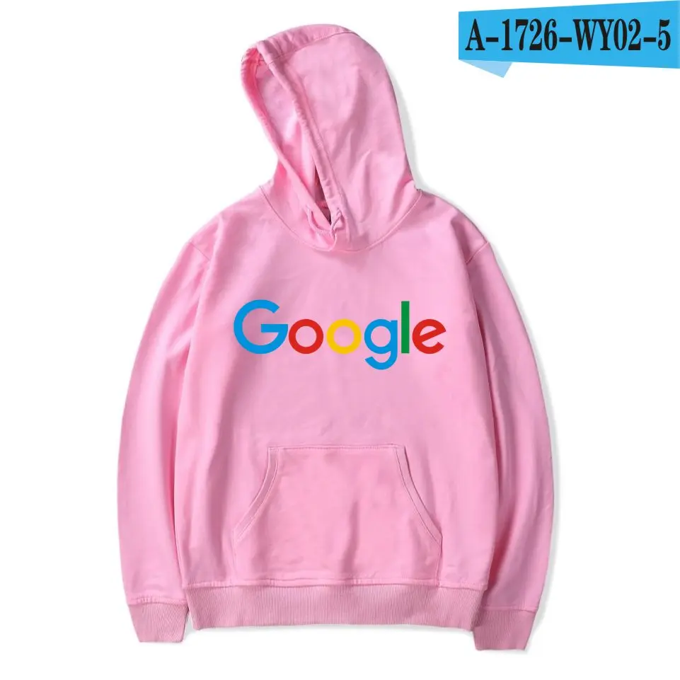 Pink Новое поступление, худи Google, Повседневная зимняя одежда Google, принт Google, круглый вырез, хлопок, логотип Google, Мужская/Женская худи - Цвет: Pink