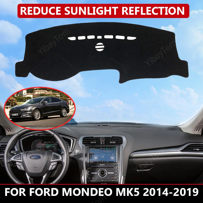 

Car Dashboard Cover for Ford Mondeo MK5 2014-2019 Mat Protector Sun Shade Dashmat Board Pad Auto Carpet