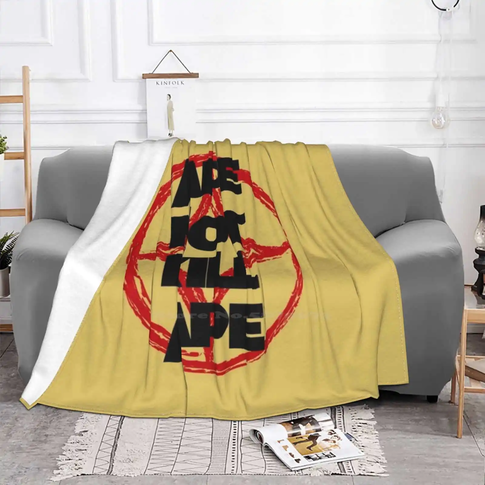 Тёплый фланелевый плед Ape Not Kill горячая Распродажа Printing High Qiality планета обезьяны