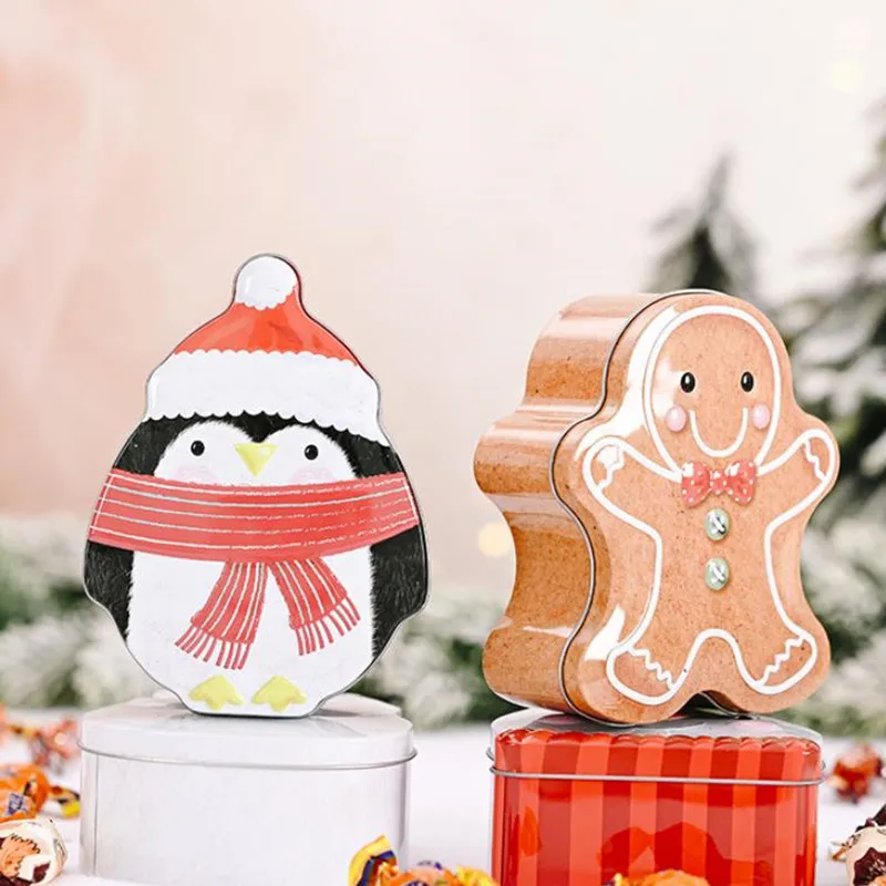 Рождественская Подарочная коробка жестяная Свадебная конфеты печенье чехол для