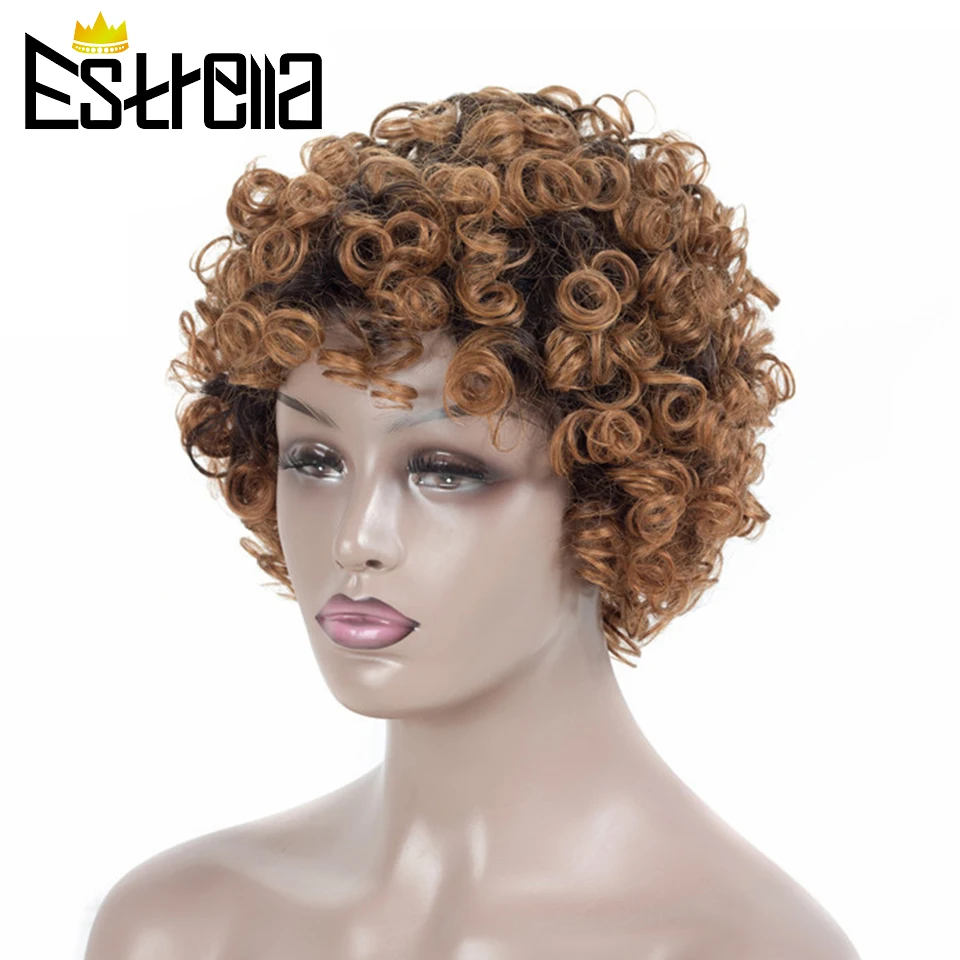 Парик фея человеческие волосы короткий парик бразильские парики не Реми Джерри