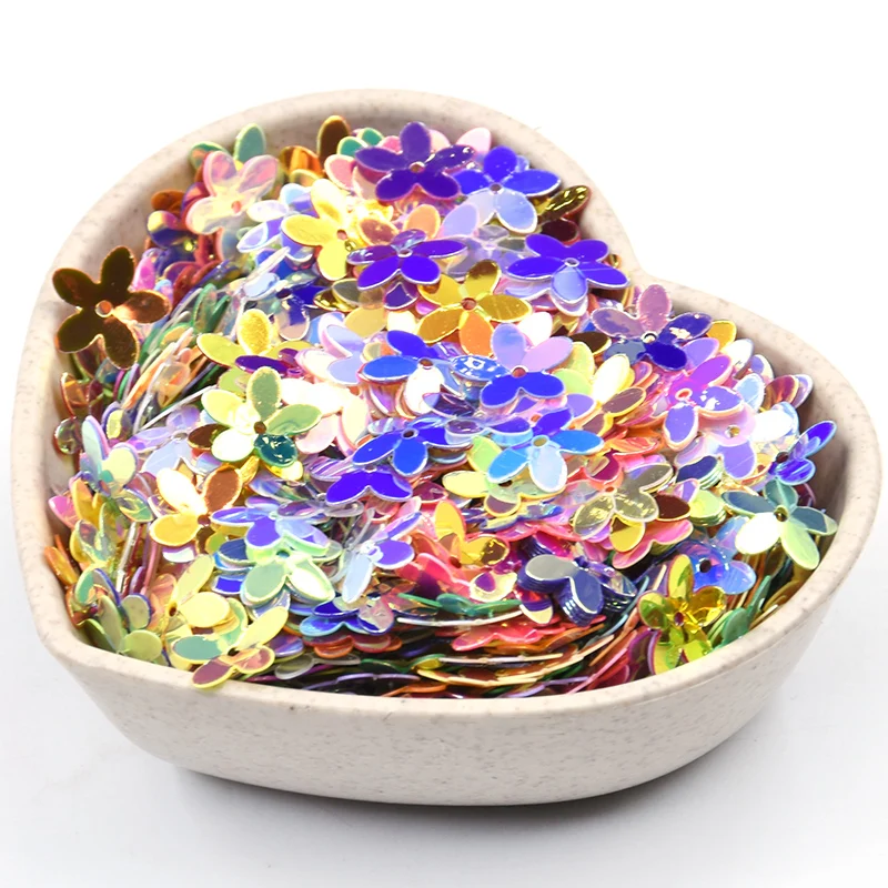 Блестящие Блестки 10 мм цветок круглая чашка на пять пальцев свободный аксессуары