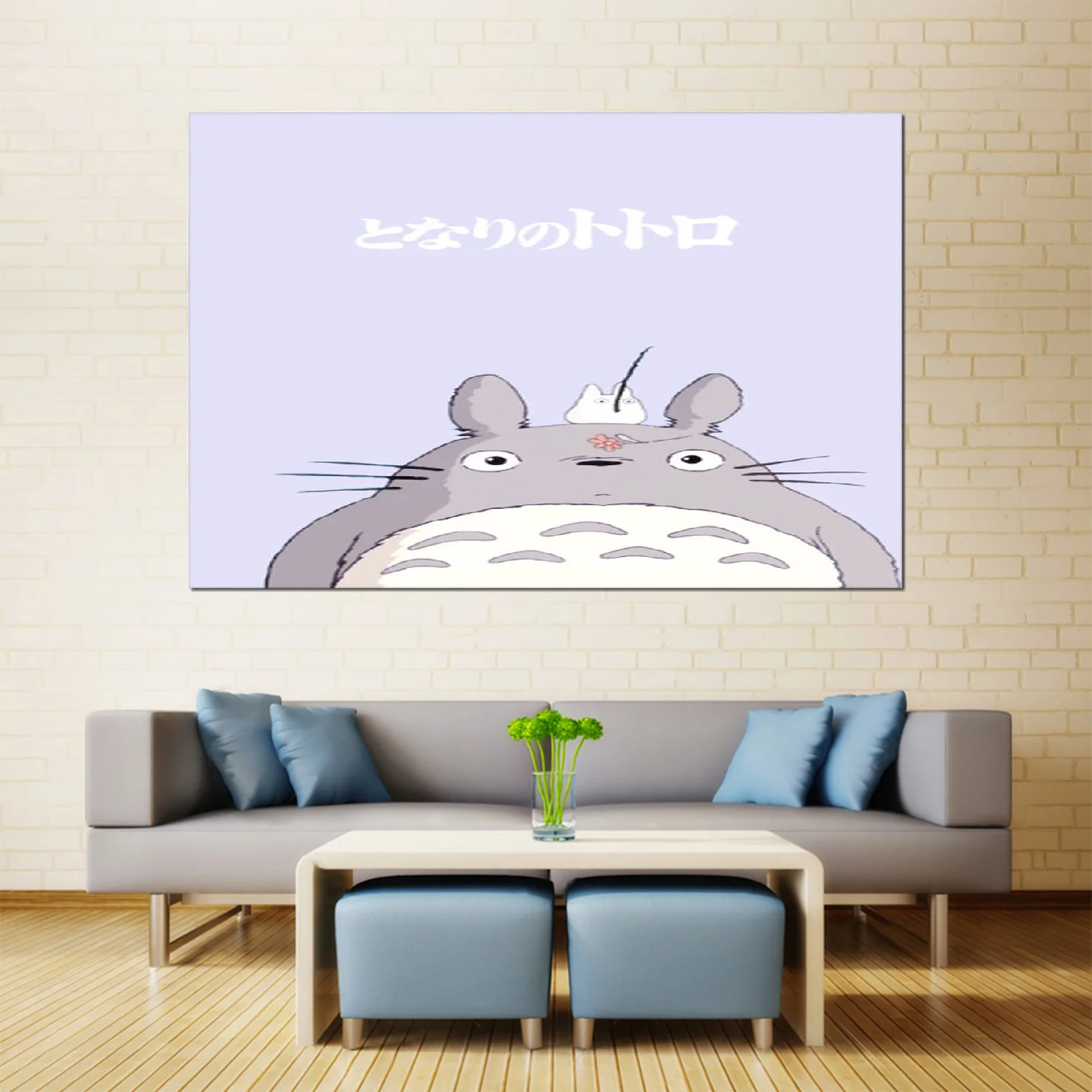 Милая Картина на холсте Тоторо Миядзаки Хаяо настенное искусство подвесная