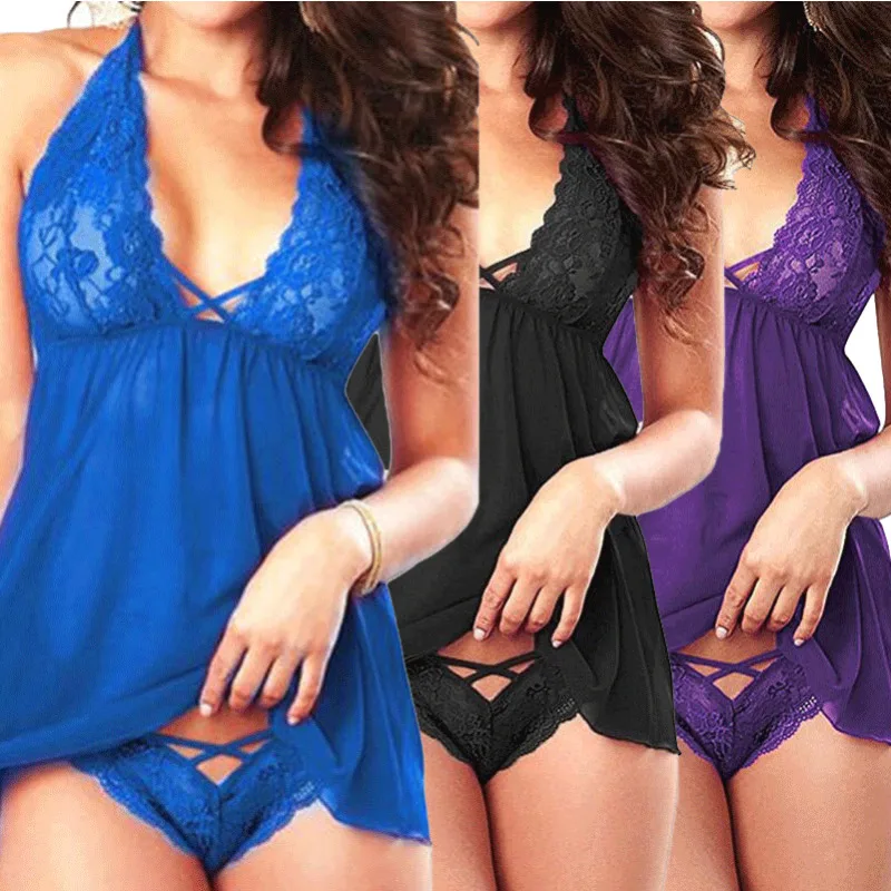 Размера плюс 2XL сексуальное кружевное нижнее белье женское с V-образным вырезом