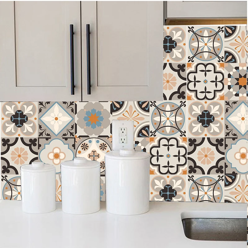 

100 X 20cmdiy Mosaic Wall Tiles Stickers 3D Kitchen Wall Sticker PVC Wallpaper Waist Line Bathroom Toilet Adhesive Waterproof