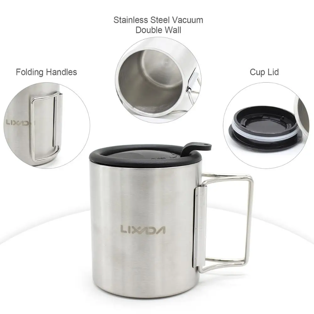Уличная кружка Lixada 220 мл портативная для кемпинга пикника воды вакуумная