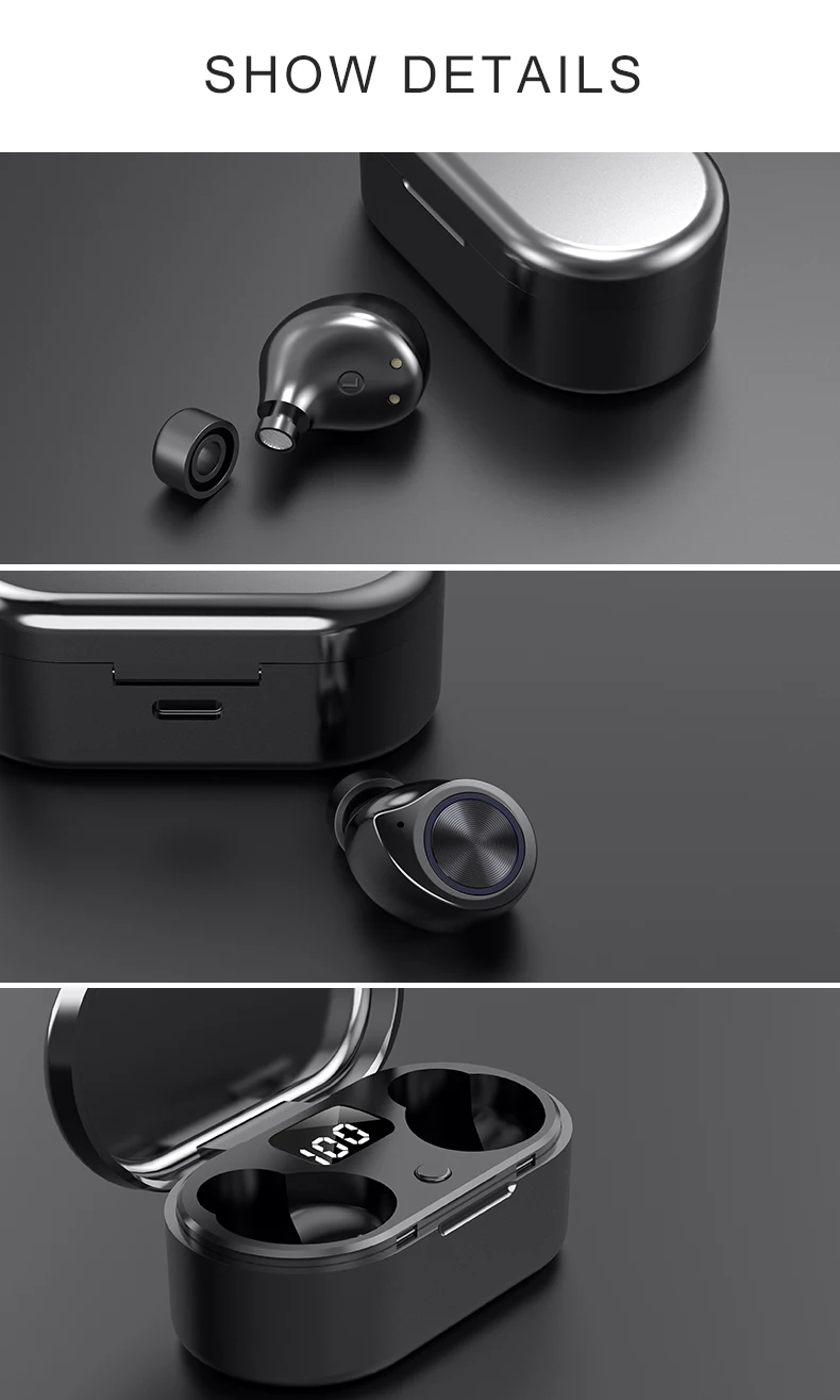 DAG TW80 беспроводные наушники Bluetooth 5,0 наушники бас HiFi Steroe наушники TWS мини наушники с микрофоном+ светодиодный дисплей зарядка