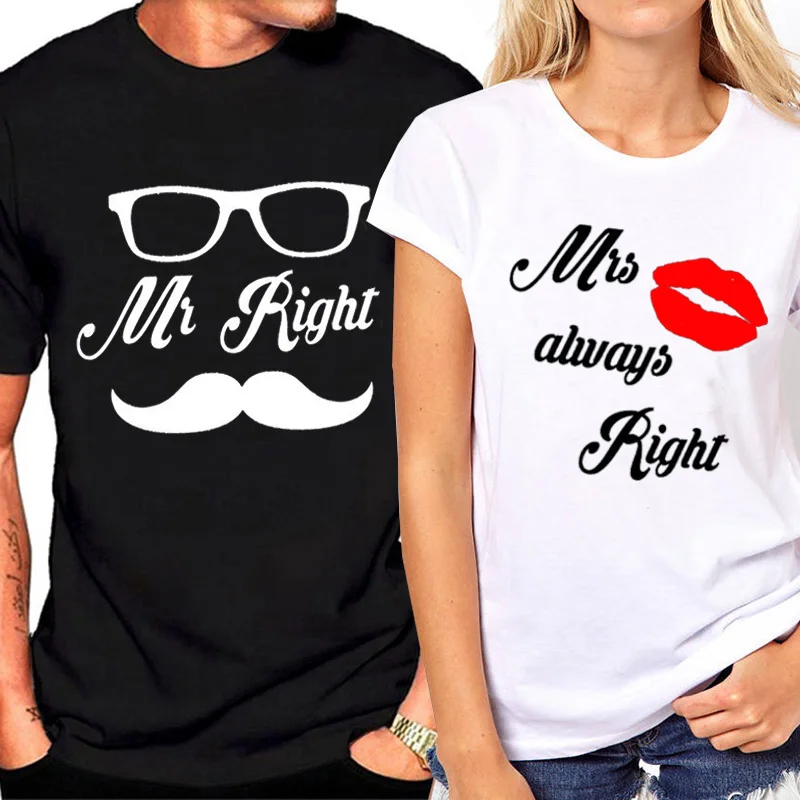 

Парная для влюбленных футболка летние топы для женщин 2019 забавная футболка с буквенным принтом Женская Новая модная женская футболка с коротким рукавом