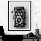 Постер с изображением старой камеры черно-белого цвета, ретро-Декор