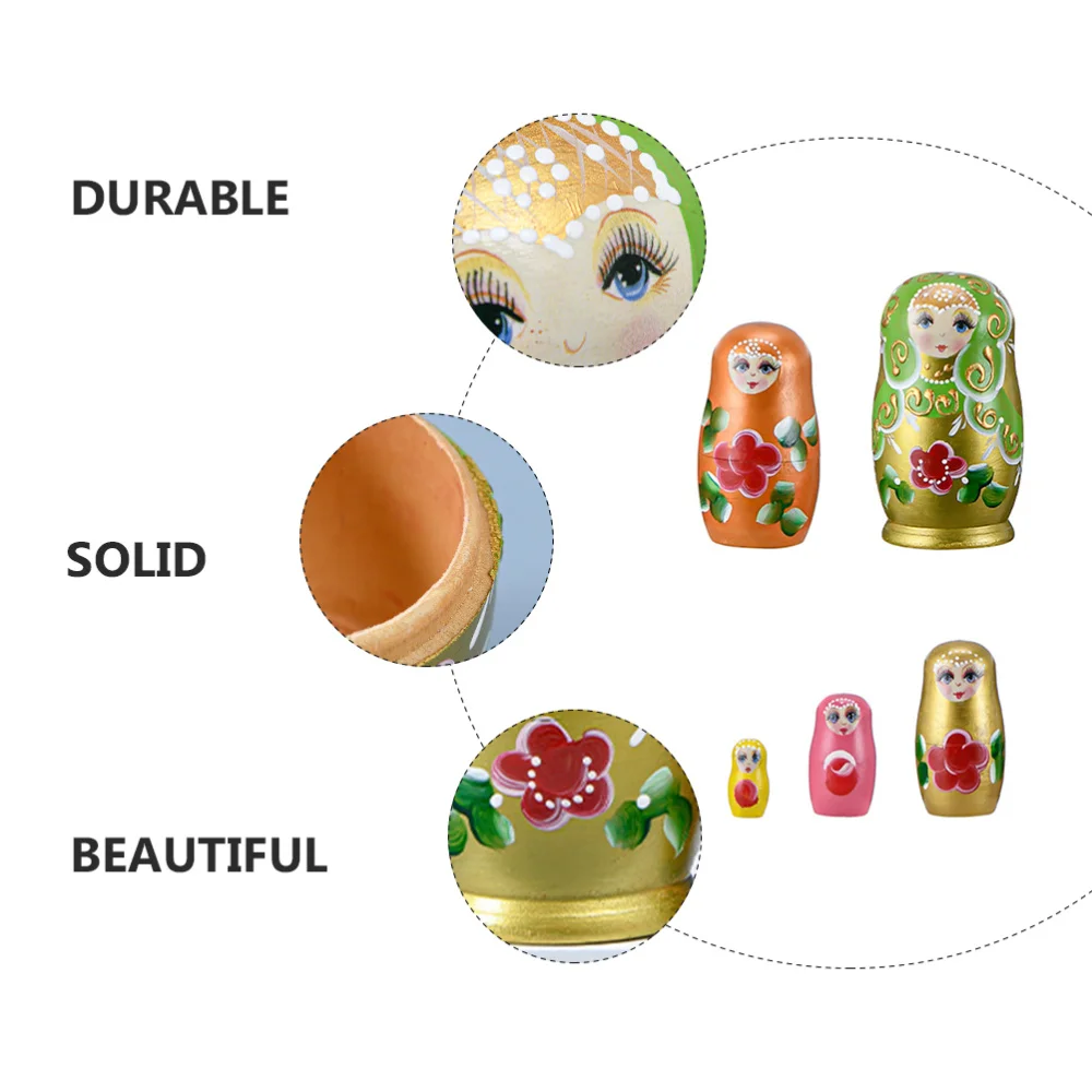 

1Set Doll Wooden Home Craft Decor Kids Plaything Random Color