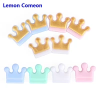 5pcs silicone beads crown perle silicone dentition teething beads for necklace food grade mom nursing diy jewelry baby teethers